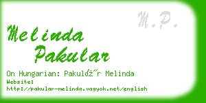 melinda pakular business card